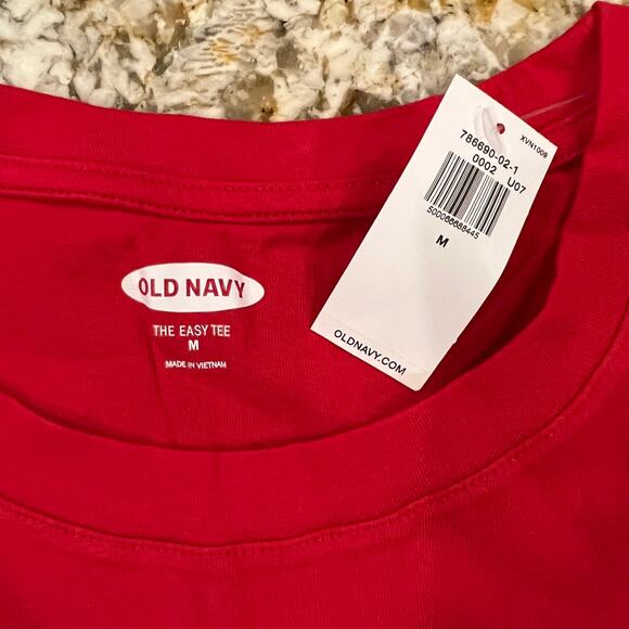 NWT Old Navy Women's Red Loose Stand for Freedom T-Shirt - Picture 6 of 7